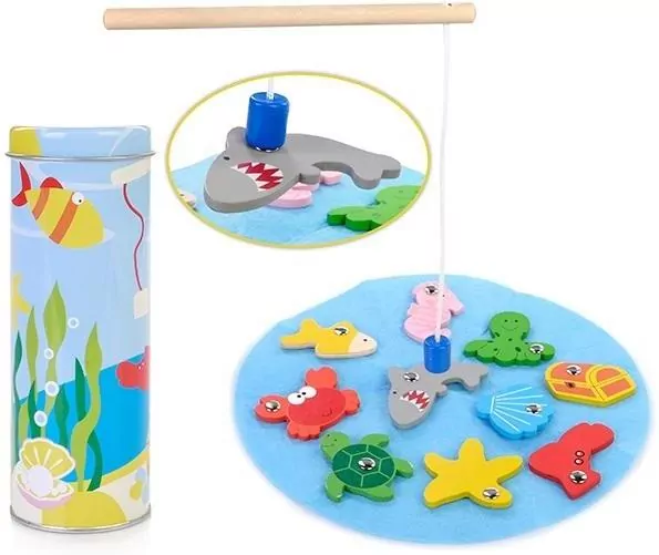 Gra zręcznościowa, drewniana łowienie rybek - tantis.pl