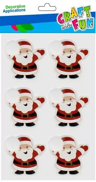 Ozdoba dekoracyjna samoprzylepna Mikołaj Boże Narodzenie CRAFT WITH FUN 521668 - tantis.pl