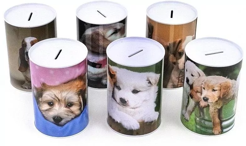 Skarbonka metalowa. Zwierzaki mix - tantis.pl