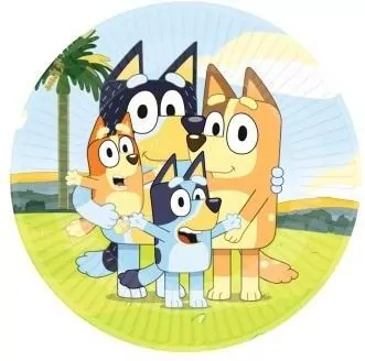 Talerze owalne papierowe 23cm. Bluey - tantis.pl