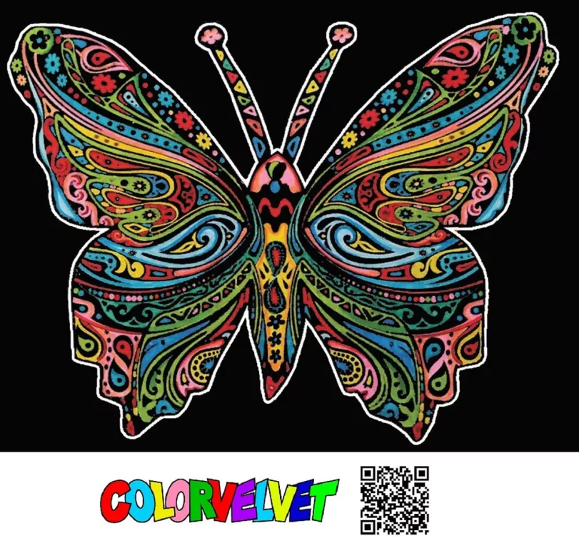 Kolorowanka Welwetowa 47x35 Motyl - tantis.pl