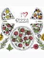 Serwetki DAISY Lunch SD 330x330 Pizza 043701 - tantis.pl