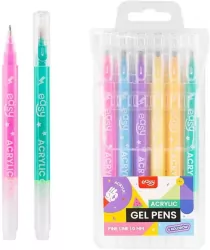 Długopis żelowy akrylowy 6 kolorów EASY
