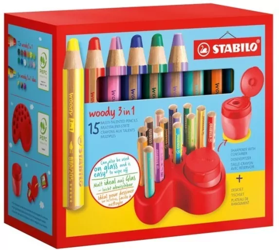 Kredki Woody 3w1 z pojemnikiem - tantis.pl