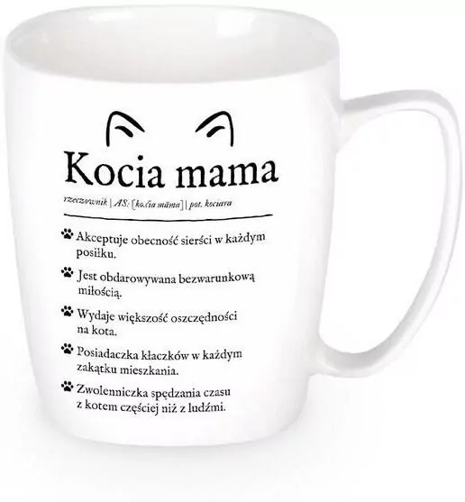 Kubek ceramiczny. Kocia mama - tantis.pl