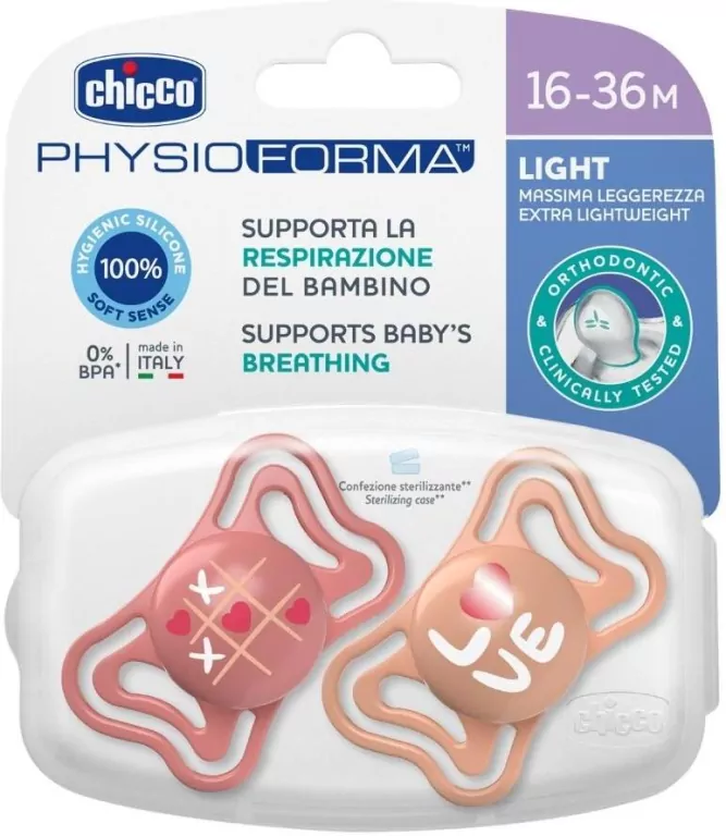 Chicco. PhysioForma Light. Smoczek. 16-36 miesięcy. Różowy - tantis.pl