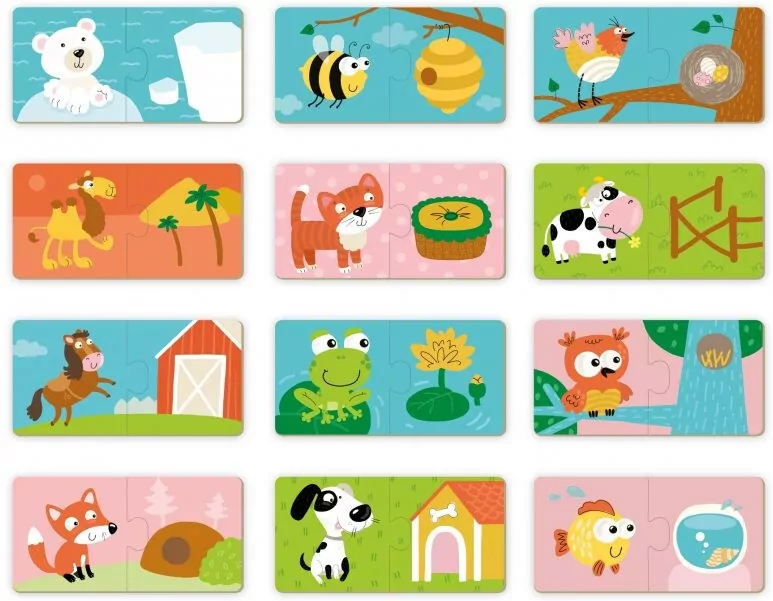 Puzzle Duo. Gdzie żyją zwierzęta? - tantis.pl