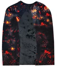 Peleryna czarownicy czarno-czerwona 100x80cm