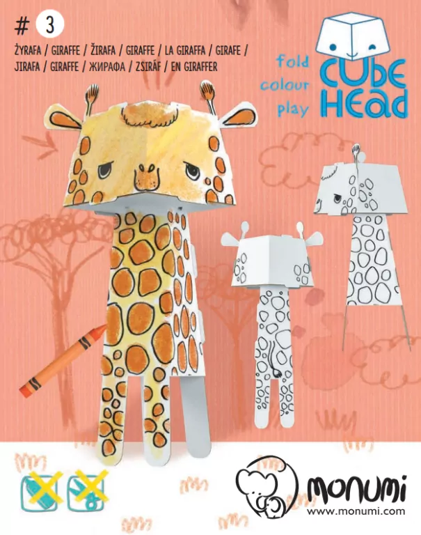 Żyrafa. Cube Head - tantis.pl