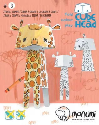 Żyrafa. Cube Head