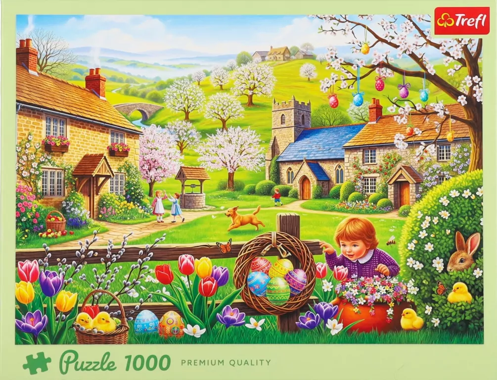 Puzzle 1000 Poszukiwanie wielkanocnych jajek TREFL - tantis.pl