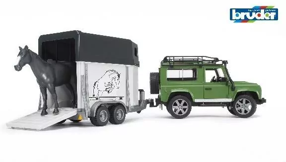 Land Rover z przyczepą i figurką konia - tantis.pl