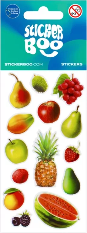 Sticker BOO. Naklejki Owoce 2 mix - tantis.pl