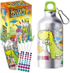 Zestaw kreatywny butelka na wodę dino