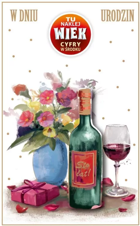 Kartka okolicznościowa Urodziny (wymienne cyfry) - tantis.pl