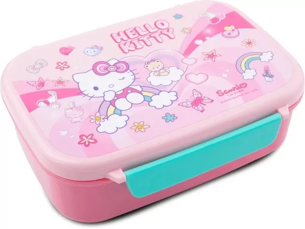 Śniadaniówka z przegródką Hello Kitty Foodyx pink - tantis.pl