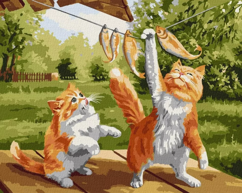 Malowanie po numerach - Dobry połów 40x50cm - tantis.pl