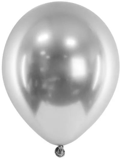 Balony Glossy srebrne 46cm - tantis.pl