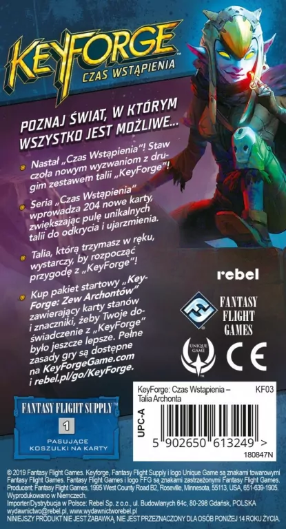 KeyForge: Czas Wstąpienia - Talia Archonta Rebel - tantis.pl