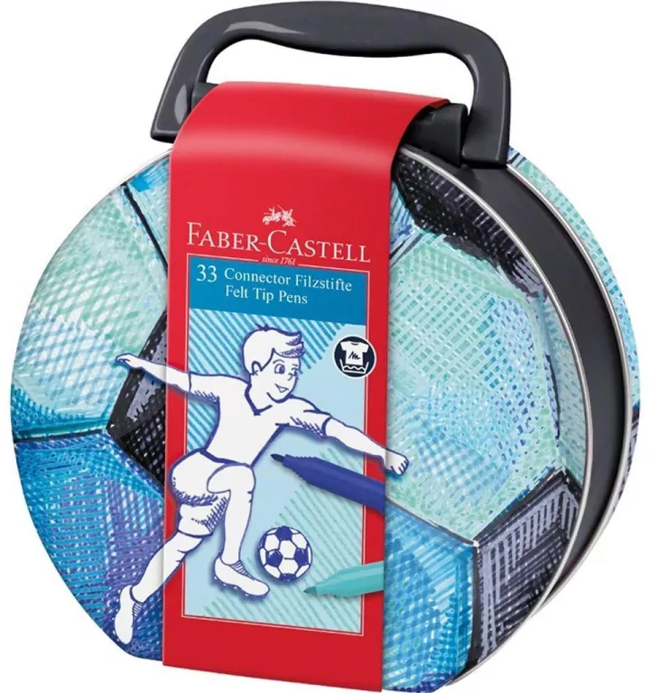 Flamastry Connector 33 kolory walizka football - tantis.pl