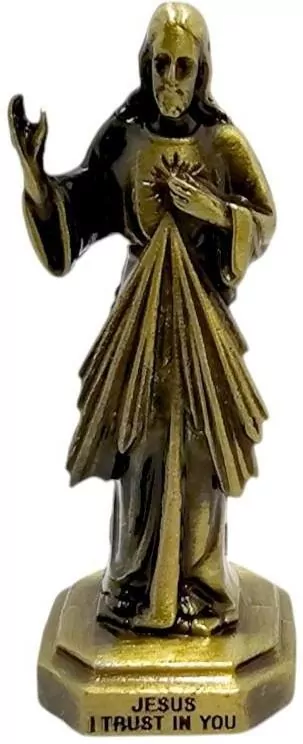 Figurka metalowa Jezus Miłosierny 6cm - tantis.pl