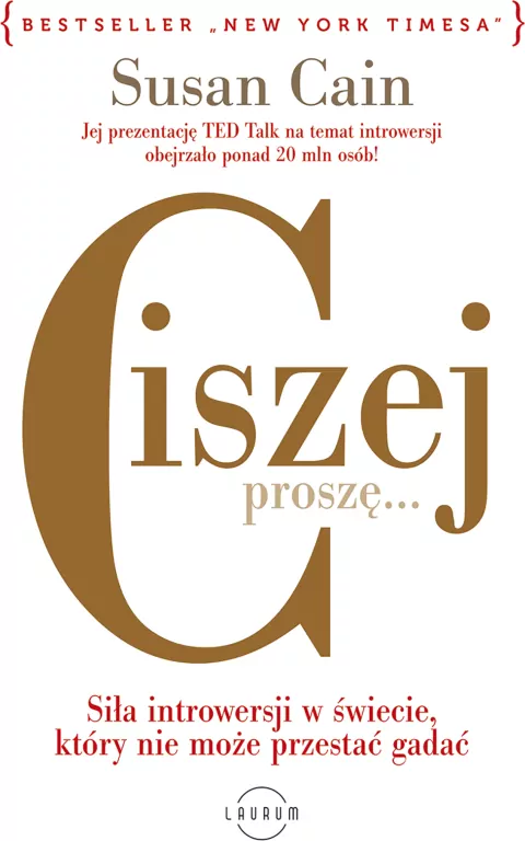 Ciszej proszę siła introwersji w świecie który nie może przestać gadać - tantis.pl