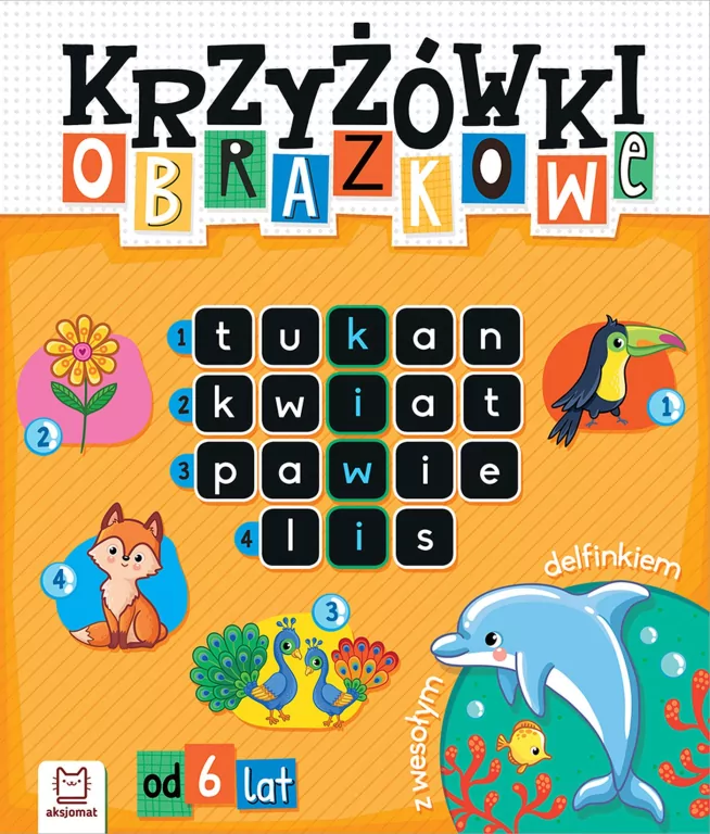 Krzyżówki obrazkowe z wesołym delfinkiem. Od 6 lat - tantis.pl