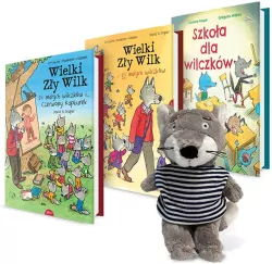 Pakiet: Wielki zły wilk, 14 małych wilczków i czerwony  kapturek / Wielki zły wilk i 14 małych wilczków / Szkoła dla wilczków  / Maskotka