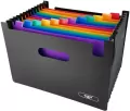 Teczka A4 13 przegródek czarna - tantis.pl