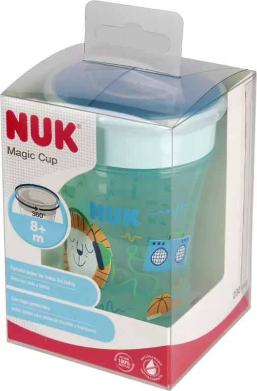 NUK. Magic Cup. Kubek 230 ml. 8 miesięcy. Niebieski - tantis.pl