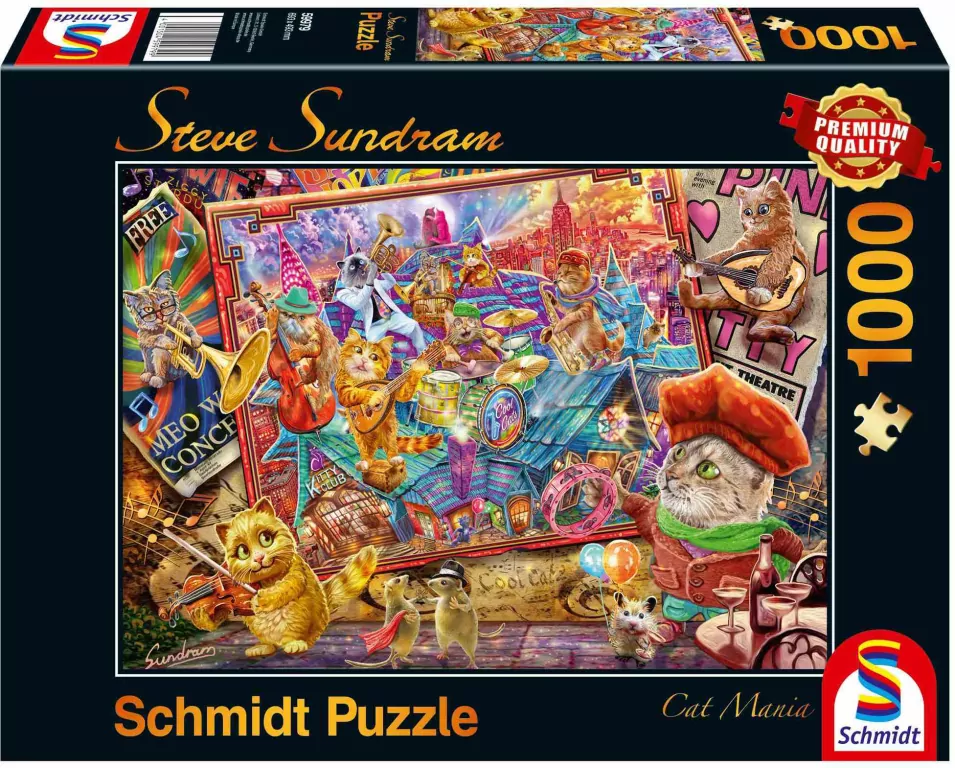 Puzzle Steve Sundram 1000. Muzykalne koty - tantis.pl