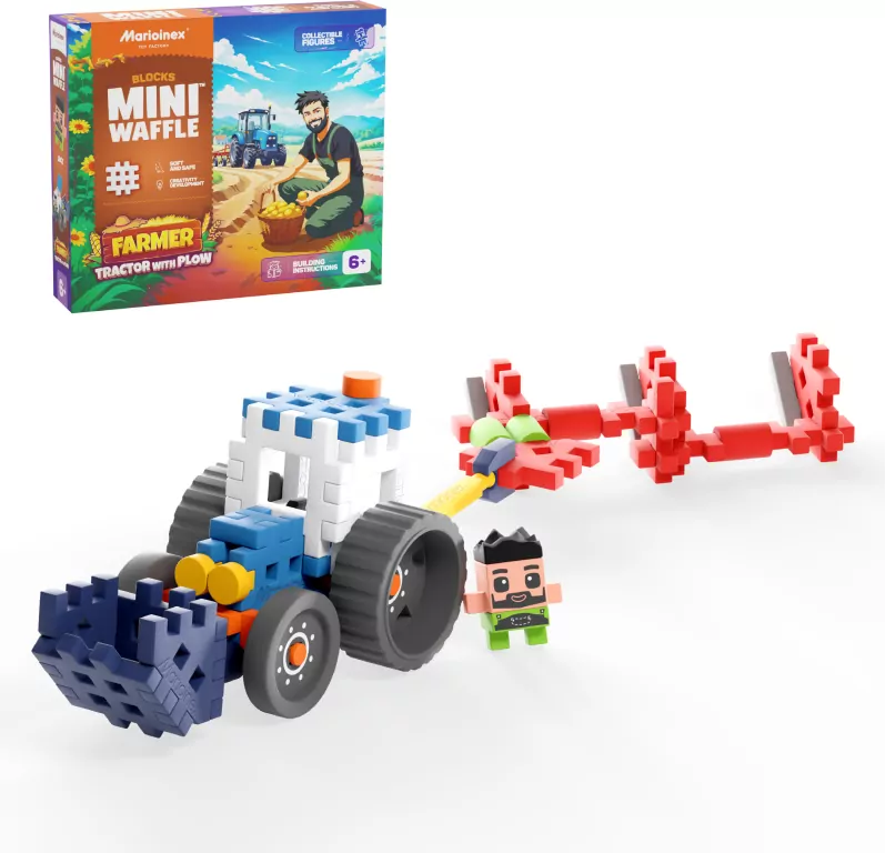 Mini Waffle - Farmer - Traktor z pługiem - tantis.pl