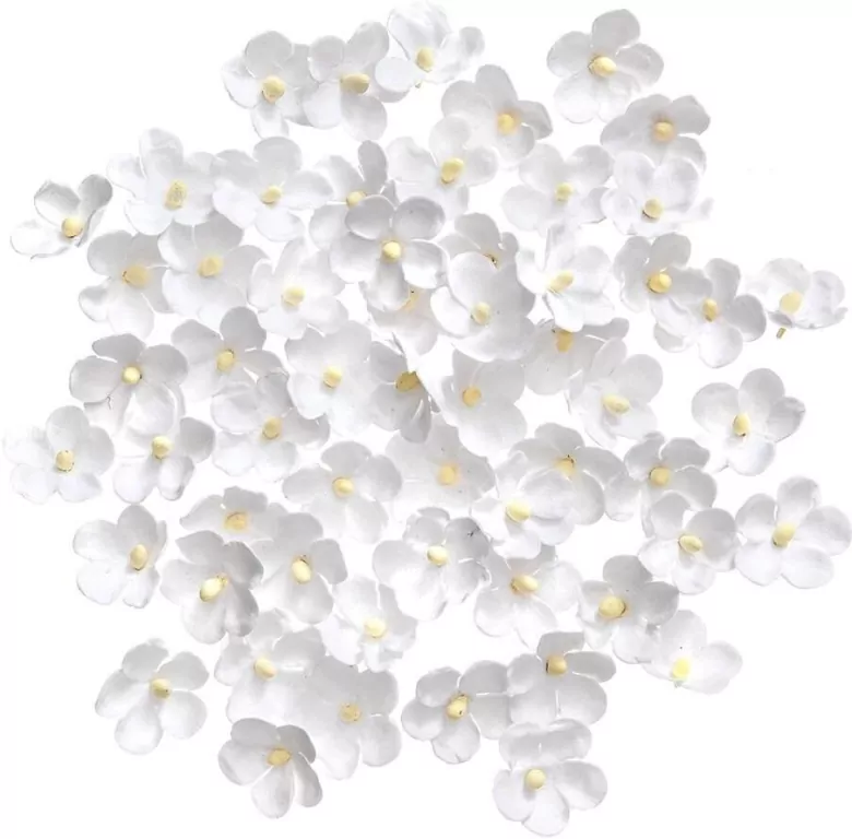Kwiaty papierowe białe 2cm - tantis.pl