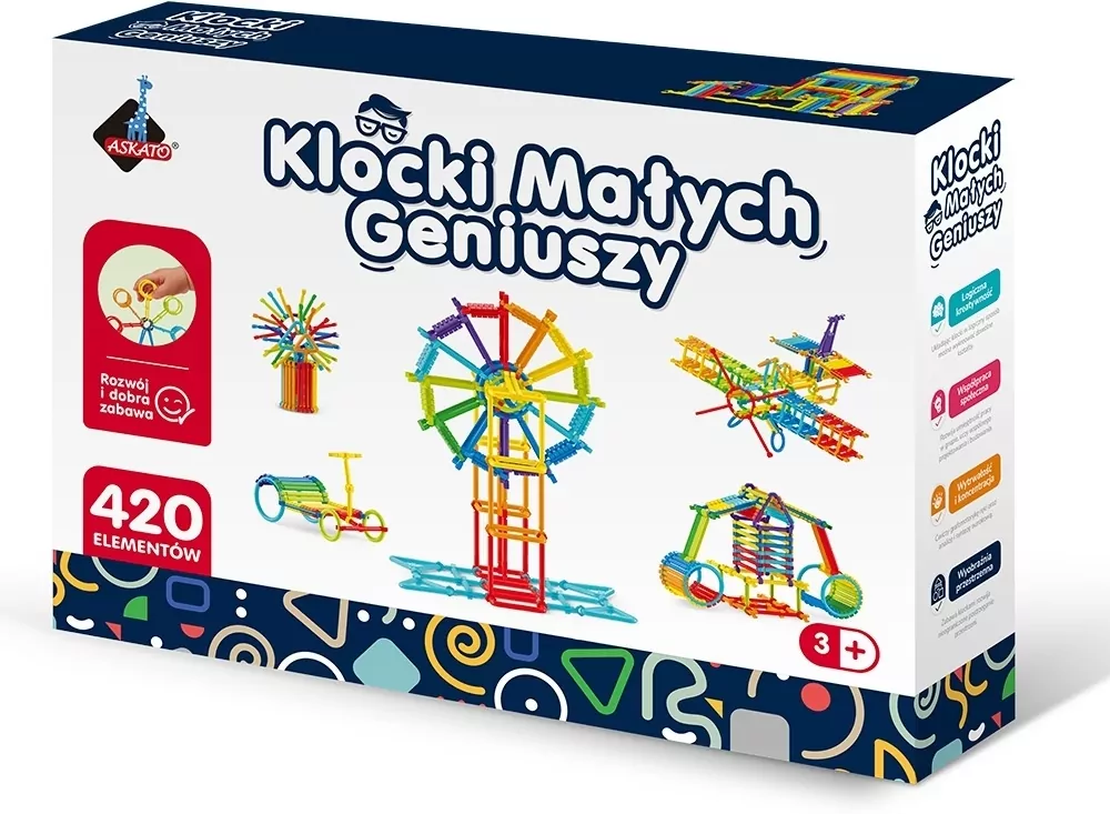 Klocki małych geniuszy patyki 420el - tantis.pl
