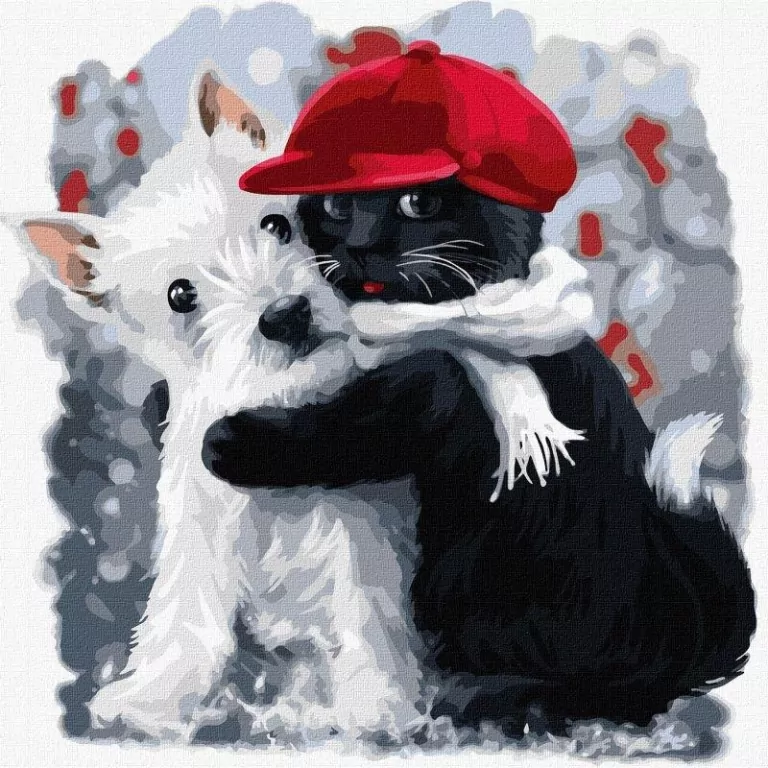 Malowanie po numerach. Przyjaciele 40x40cm - tantis.pl