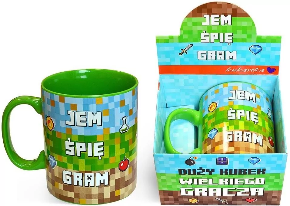 Kubek Gigant G 062 Jem, śpię, gram - tantis.pl