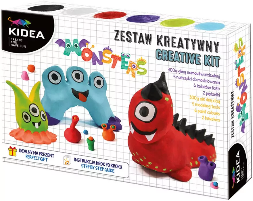 Zestaw Potwory glina samoutwardzalna - tantis.pl