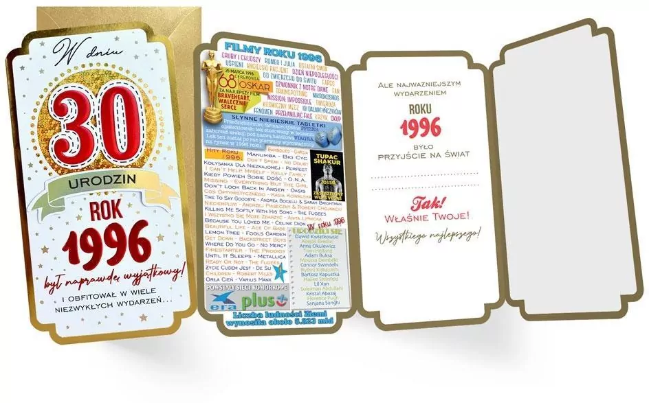Karnet Urodziny 30 - tantis.pl