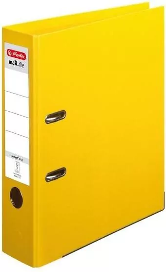 Segregator A4/8cm maX.file protect plus żółty - tantis.pl
