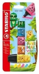 Zakreślacze mini Animal vibes set 5szt