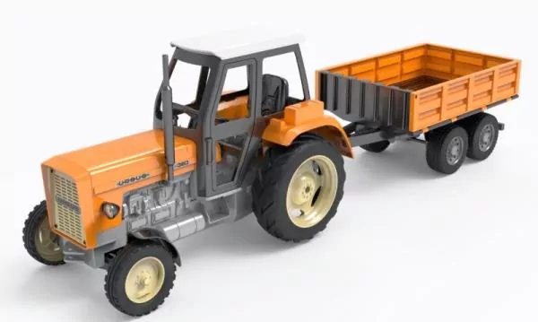Traktor URSUS C-360 żółty manualny z przyczepą Double Eagle - tantis.pl