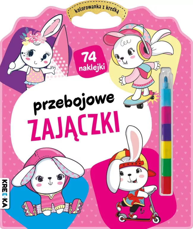 Kolorowanka z kredką. Przebojowe zajączki - tantis.pl
