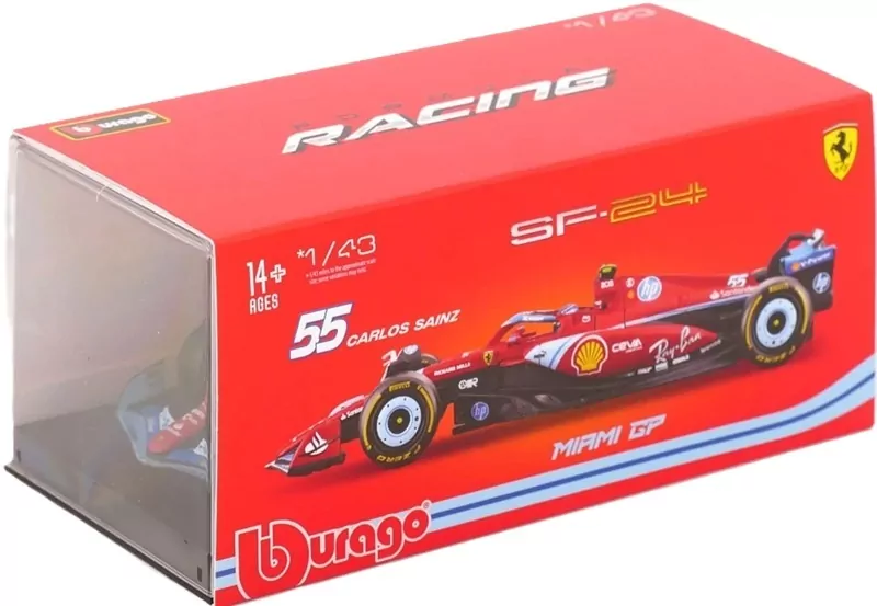 Ferrari Formula With Helmet & Plastic Stand - tantis.pl