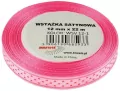 Wstążka satynowa w serca różowa 12mmx22m - tantis.pl