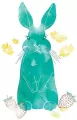 Karnet Swarovski kwadrat CL2611 Niebieski królik - tantis.pl