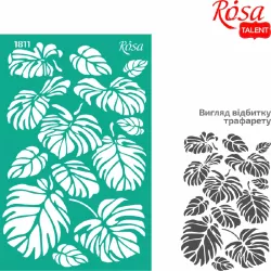 Szablon samoprzylepny wielokrotnego użytku liście monstery 13x20cm