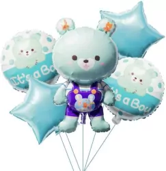 Zestaw balonów foliowych It's a boy Miś