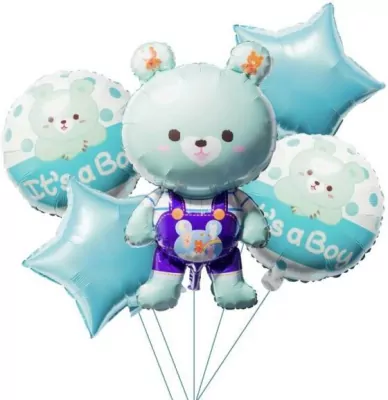 Zestaw balonów foliowych It's a boy Miś
