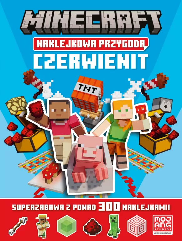 Minecraft Naklejkowa przygoda. Czerwienit - tantis.pl