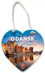 Magnes I love Poland serce Gdańsk